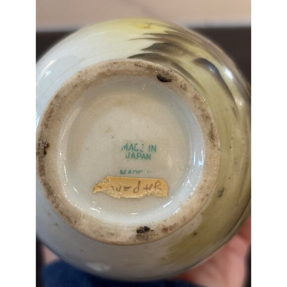 Vintage Nippon Vase Moriage Hand Painted Urn Style Landscape Mill Art Nouveau - Picture 3 of 4